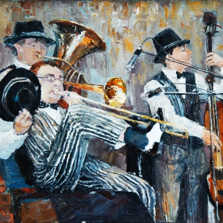 Πινακας σε καμβά THE ORCHESTRA PLAYS - Μουσικη Sticky 4