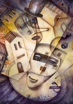 Πινακας σε καμβά THEATER MASKS