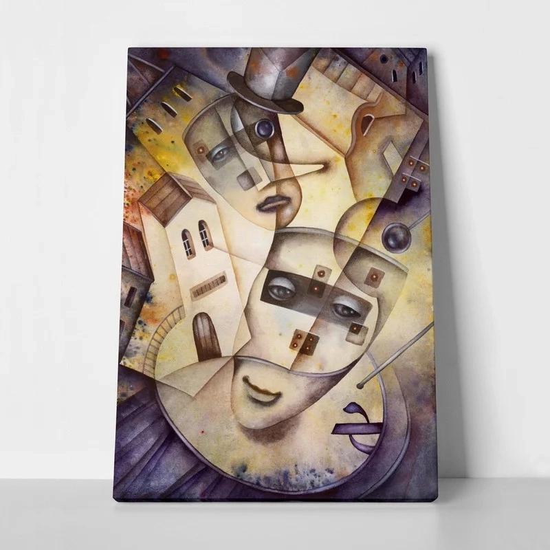 Πινακας σε καμβά THEATER MASKS
