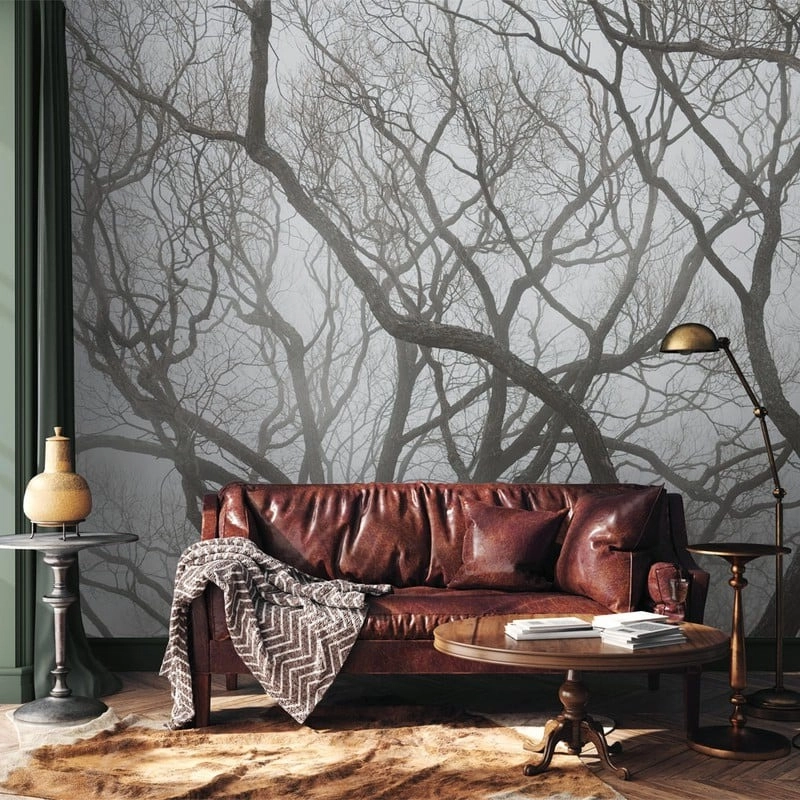 Αυτοκόλλητη Ταπετσαρία τοίχου TREES IN THE FOG