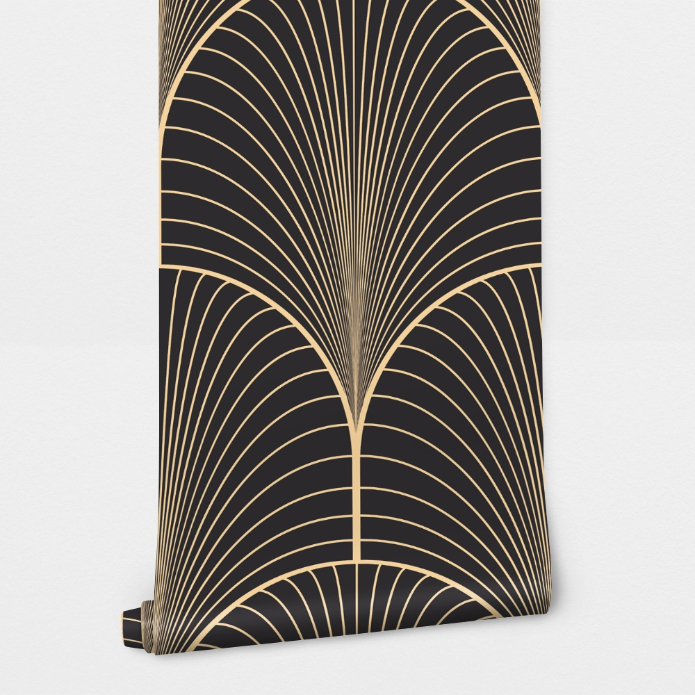 Αυτοκόλλητη Ταπετσαρία τοίχου TROPICAL MINIMAL GOLDEN LEAVES