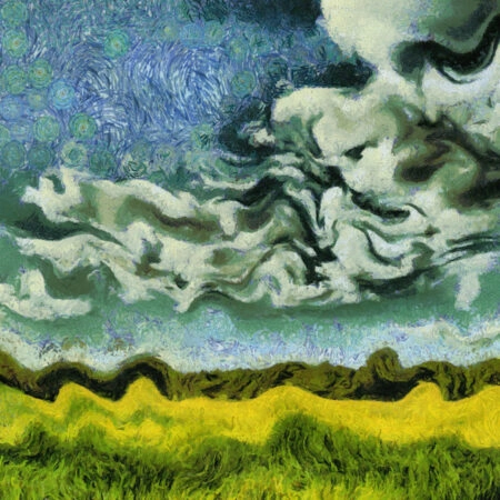 Πινακας σε καμβά VAN GOGH STYLE MEADOW - Vincent Van Gogh Sticky 4