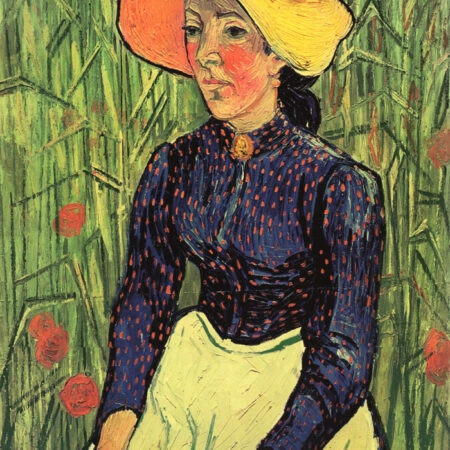 Πινακας σε καμβά VAN GOGH - YOUNG PEASANT WOMAN WITH STRAW HAT - Vincent Van Gogh Sticky 5