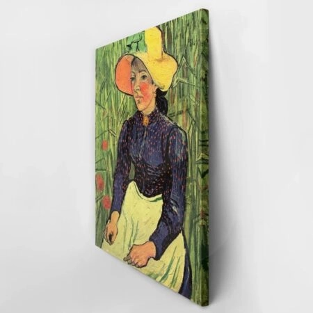 Πινακας σε καμβά VAN GOGH - YOUNG PEASANT WOMAN WITH STRAW HAT - Vincent Van Gogh Sticky 3