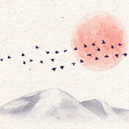 Πινακας σε καμβά WATERCOLOR MOUNTAIN - Βουνα Sticky 4