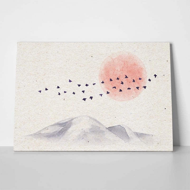 Πινακας σε καμβά WATERCOLOR MOUNTAIN