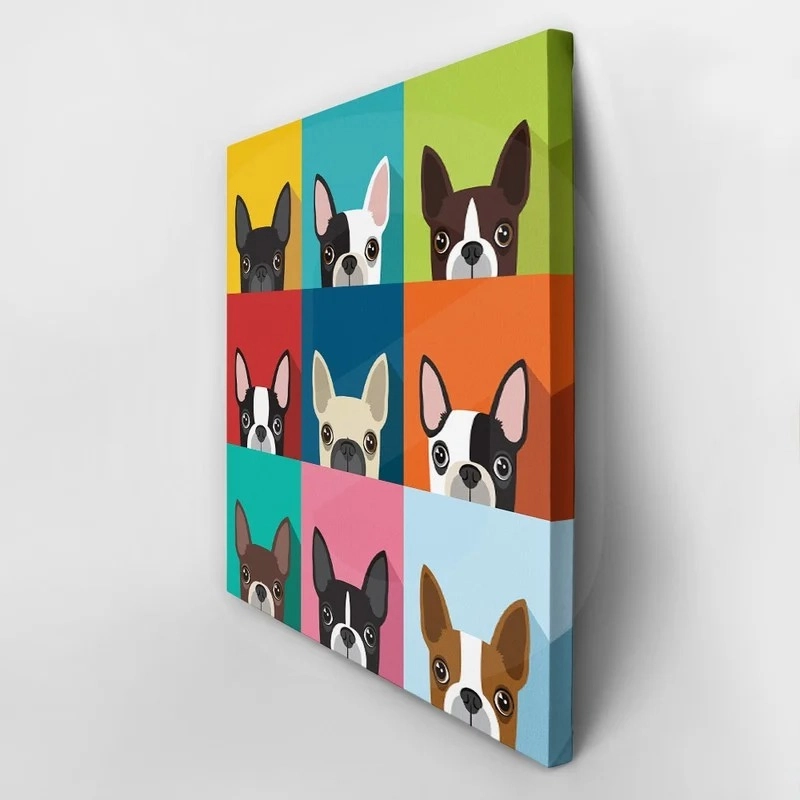 Πίνακας σε καμβά BOSTON TERRIER DOG FULL COLOR