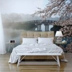 Αυτοκόλλητη Ταπετσαρία τοίχου CHERRY TREE ON THE FOG