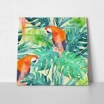 Πίνακας σε καμβά PARROTS WATERCOLOR