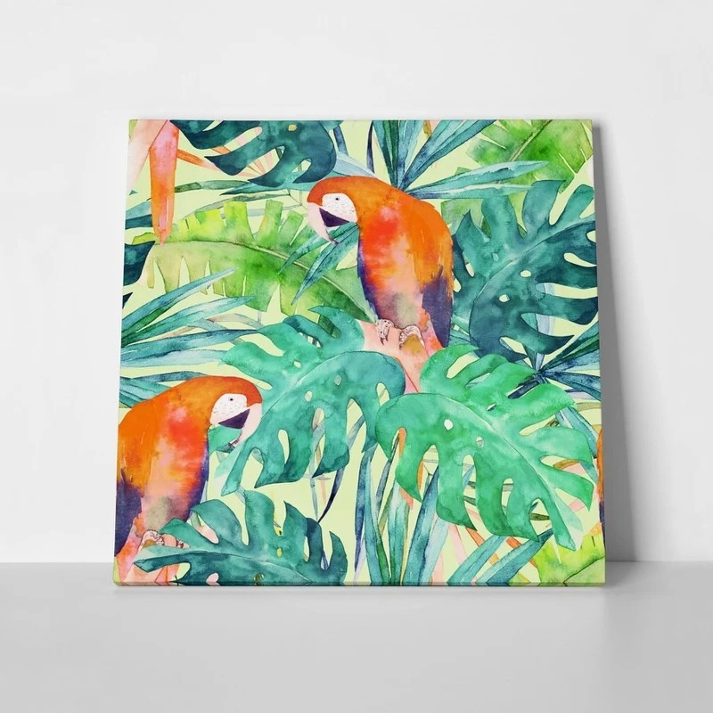 Πίνακας σε καμβά PARROTS WATERCOLOR