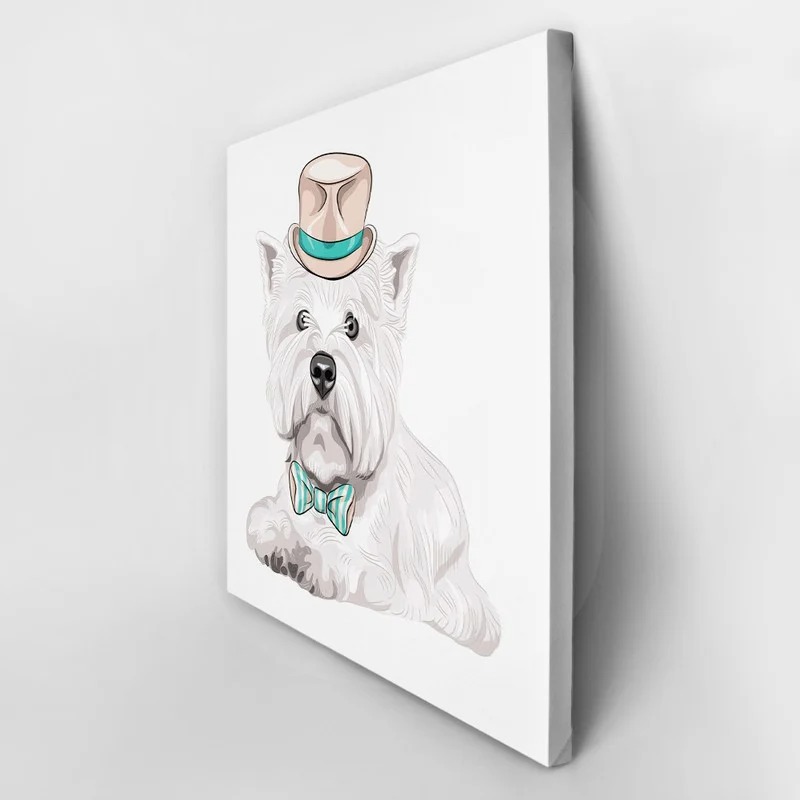 Πίνακας σε καμβά WEST HIGHLAND WHITE TERRIER HIPSTER
