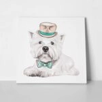 Πίνακας σε καμβά WEST HIGHLAND WHITE TERRIER HIPSTER