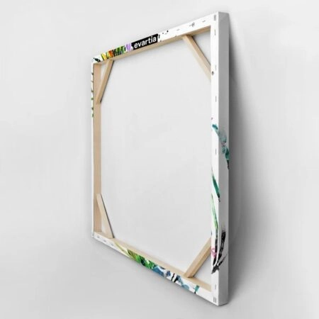 Πίνακας σε καμβά ZEBRA EXOTIC TROPICAL WATERCOLOR - Ζεμπρες Sticky 3