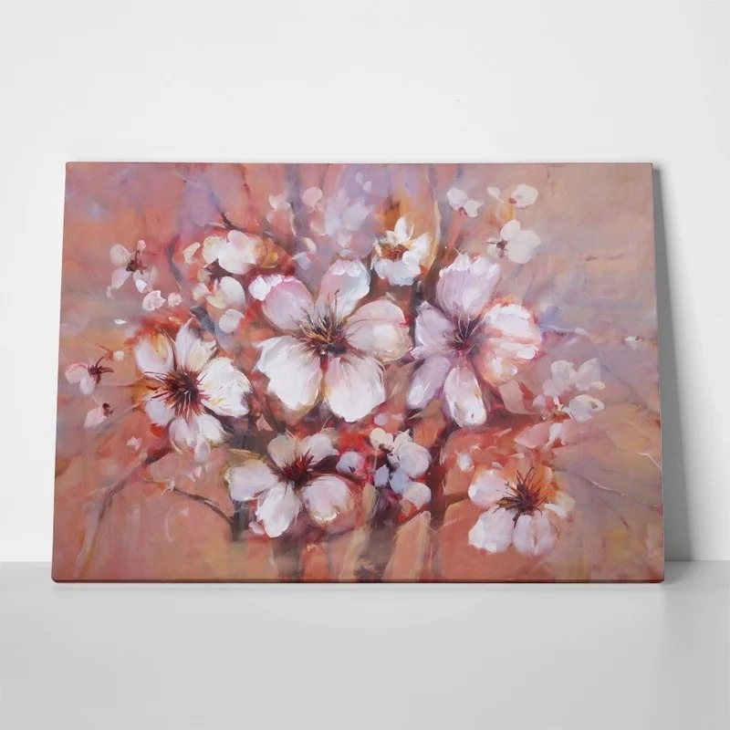 Πινακας σε καμβά ALMONDS BLOSSOM HANDMADE PAINTING BOUQUET