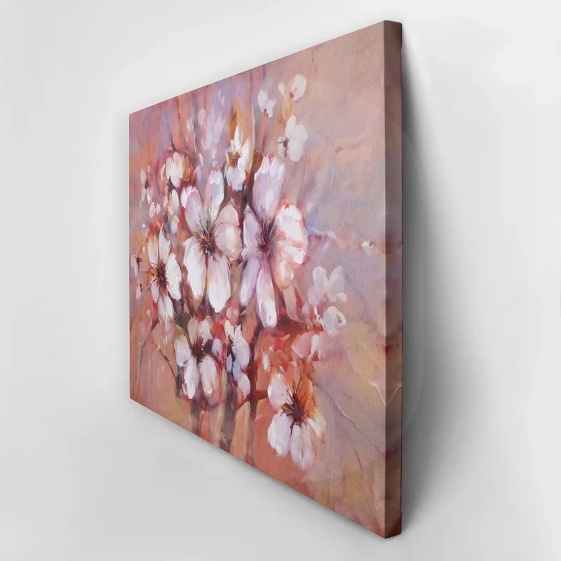 Πινακας σε καμβά ALMONDS BLOSSOM HANDMADE PAINTING BOUQUET