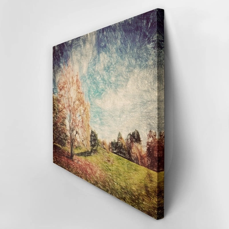 Πινακας σε καμβά AUTUMN PARK VINTAGE ART