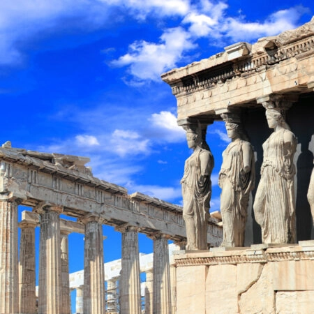 Πινακας σε καμβά CARYATIDS - Αξιοθεατα και Ιστορια Sticky 4