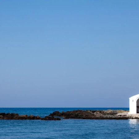 Πινακας σε καμβά GREEK CHURCH - Θαλασσα Sticky 4