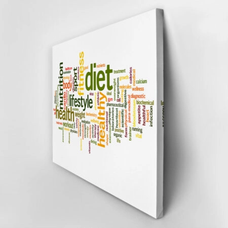 Πινακας σε καμβά HEALTH - Typography Sticky 2