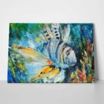 Πινακας σε καμβά LION FISH ZEBRA STRIPED ART