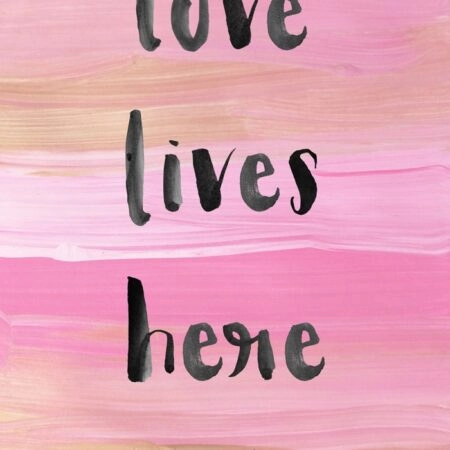 Πινακας σε καμβά LOVE LIVES HERE - Αγαπη - Ερωτας Sticky 5