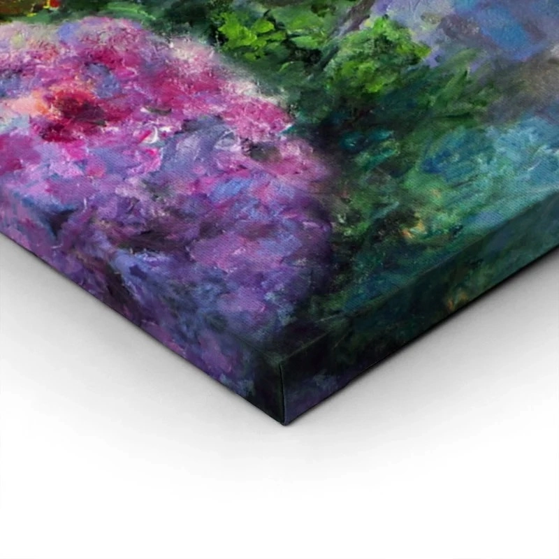 Πινακας σε καμβά OIL PAINTING HYDRANGEA FLOWER STREET