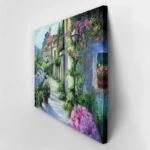 Πινακας σε καμβά OIL PAINTING HYDRANGEA FLOWER STREET
