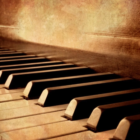 Πινακας σε καμβά OLD PIANO - Πιανο - Πληκτροφορα οργανα Sticky 4
