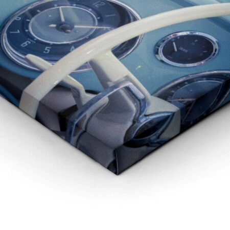 Πινακας σε καμβά RETRO BLUE CAR - Vintage Sticky 1