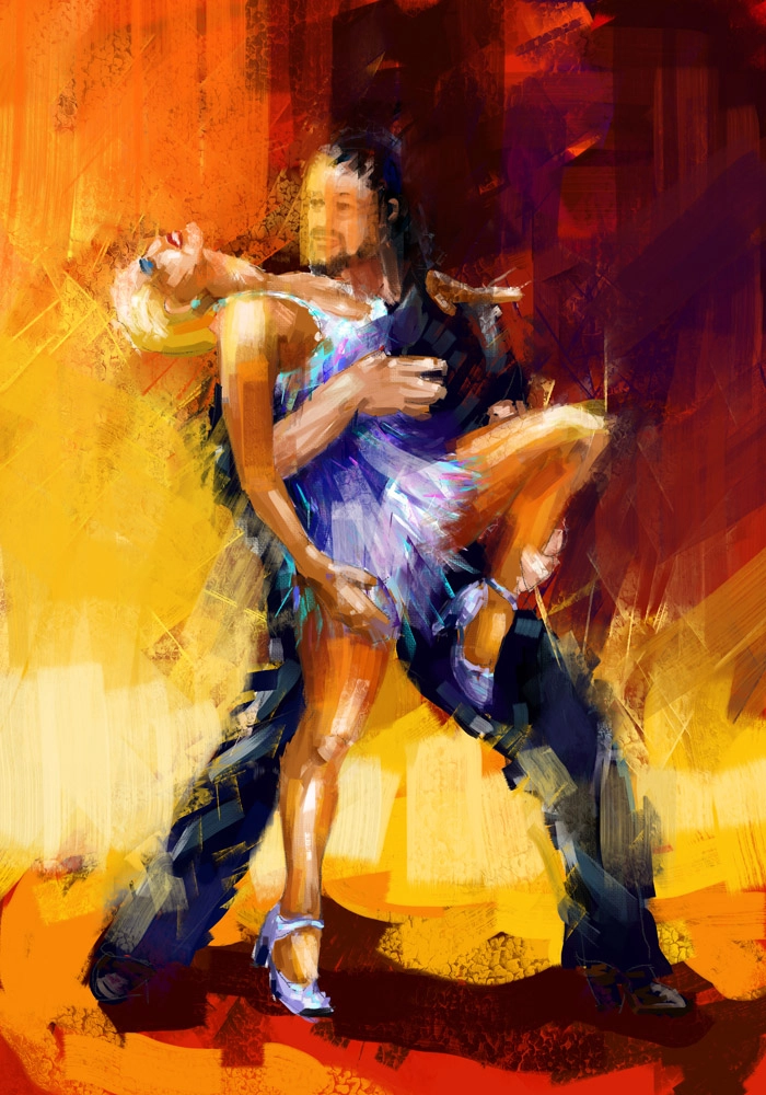 Πινακας σε καμβά RUMBA DANCERS