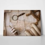 Πινακας σε καμβά STILL LIFE VINTAGE MAP