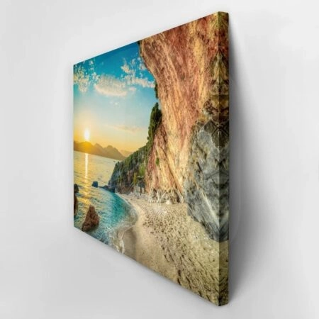 Πινακας σε καμβά SUNRISE IN CORFU - Παραλιες Sticky 2