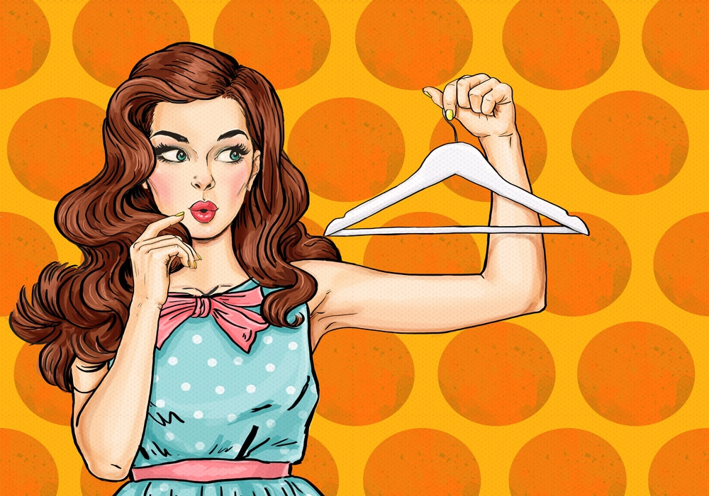 Πινακας σε καμβά THINKING WOMAN POP ART