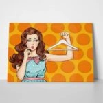 Πινακας σε καμβά THINKING WOMAN POP ART