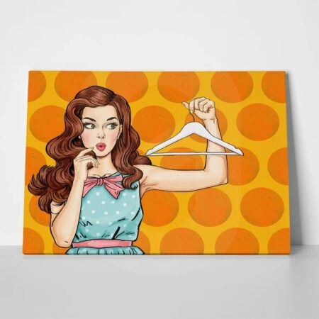 Πινακας σε καμβά THINKING WOMAN POP ART