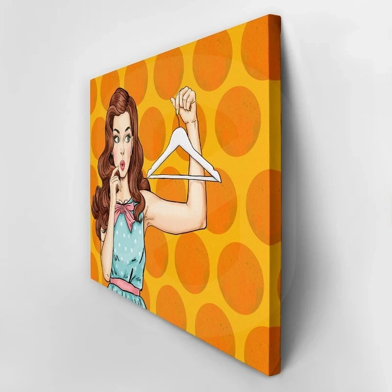 Πινακας σε καμβά THINKING WOMAN POP ART