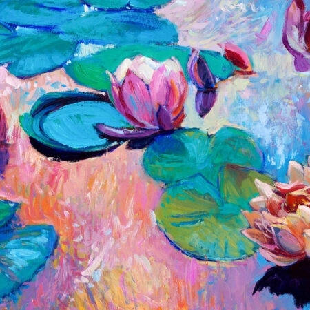 Πινακας σε καμβά WATER LILIES - Νουφαρα Sticky 4