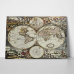Πινακας σε καμβά WORLD HEMISPHERES 1668
