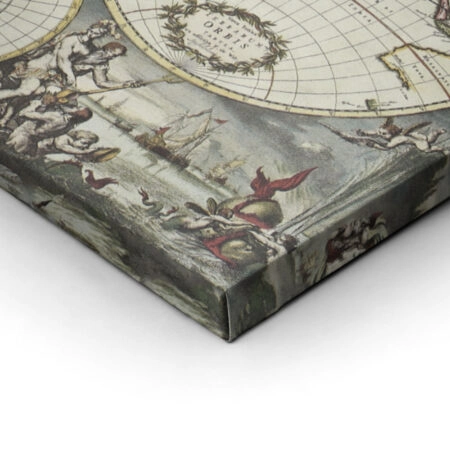 Πινακας σε καμβά WORLD HEMISPHERES 1668 - Χαρτες Sticky 1