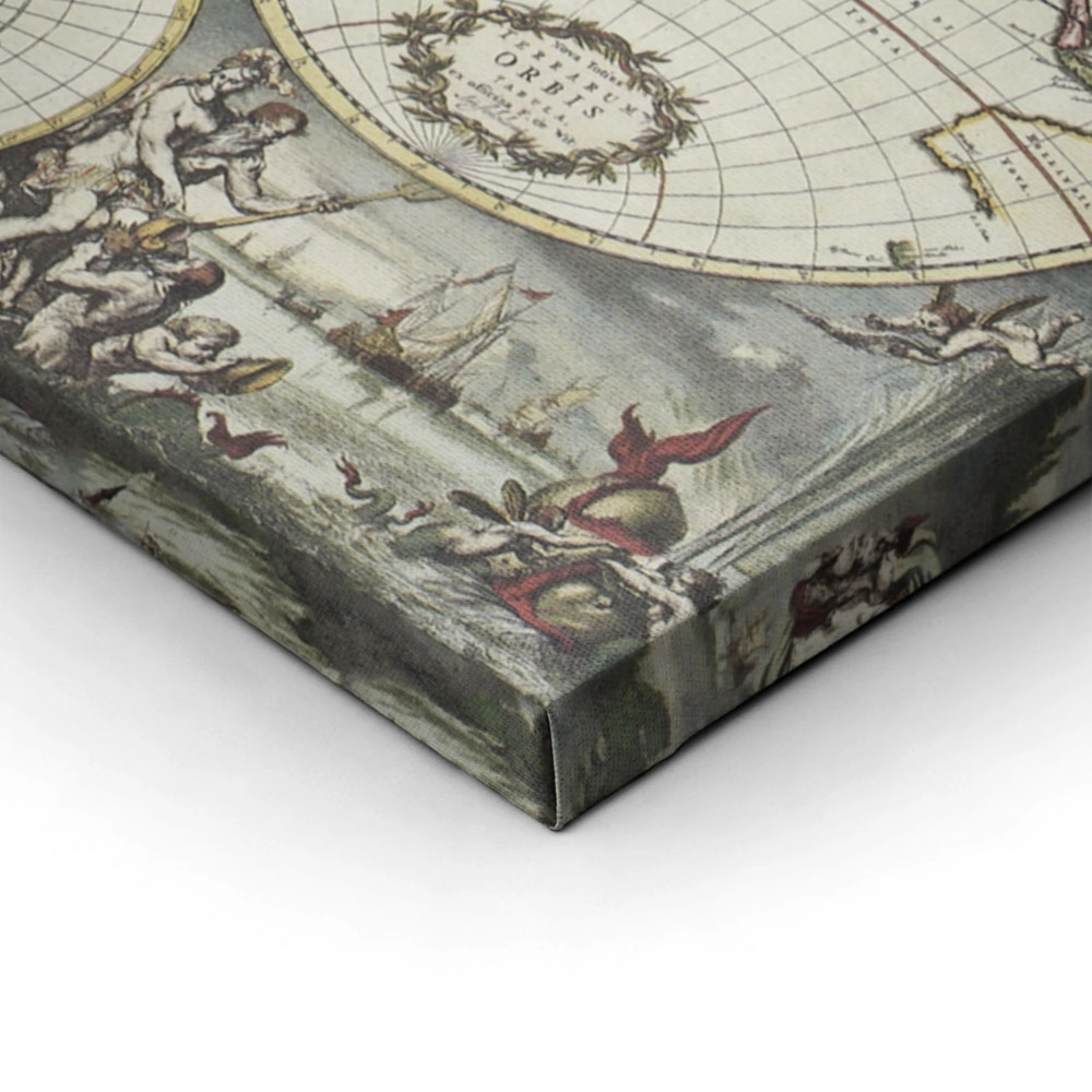 Πινακας σε καμβά WORLD HEMISPHERES 1668