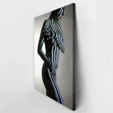 Πινακας σε καμβά ZEBRA PATTERN ON WOMAN - Πορτραιτα και Φιγουρες Sticky 2
