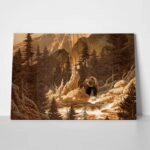 Πινακας σε καμβά BROWN BEAR ROCKY MOUNTAINS