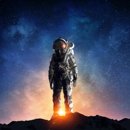 Πινακας σε καμβά ASTRONAUT IN OUTER SPACE 2 - Διαστημα και Τεχνολογια Sticky 4