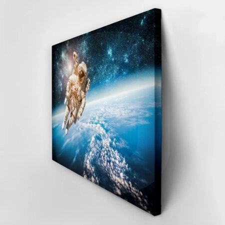 Πινακας σε καμβά ASTRONAUT OVER EARTH - Διαστημα και Τεχνολογια Sticky 2