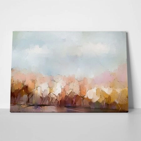 Πινακας σε καμβά AUTUMN TREES OIL PAINTING - Δασος Sticky 1
