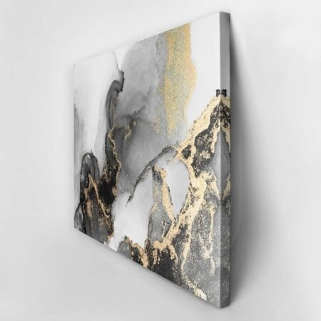 OUTLET Πινακας σε καμβά BLACK GOLD ABSTRACT 100cm x 65cm - OUTLET Sticky 3