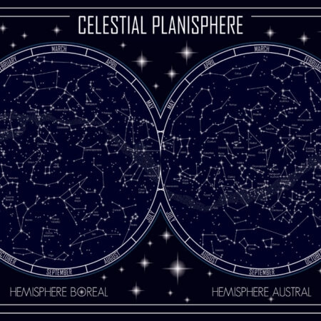 Πινακας σε καμβά CELESTIAL PLANISPHERE MAP - Χαρτες Sticky 4