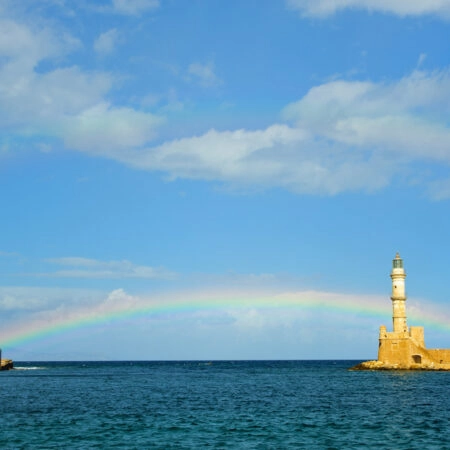 Πινακας σε καμβά CHANIA RAINBOW - Λιμανια Sticky 4