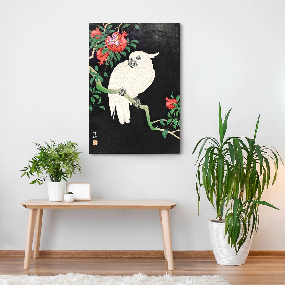 Πινακας σε καμβά COCKATOO AND POMEGRANATE