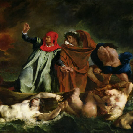 Πινακας σε καμβά DELACROIX THE BARQUE OF DANTE - Eugene Delacroix Sticky 4